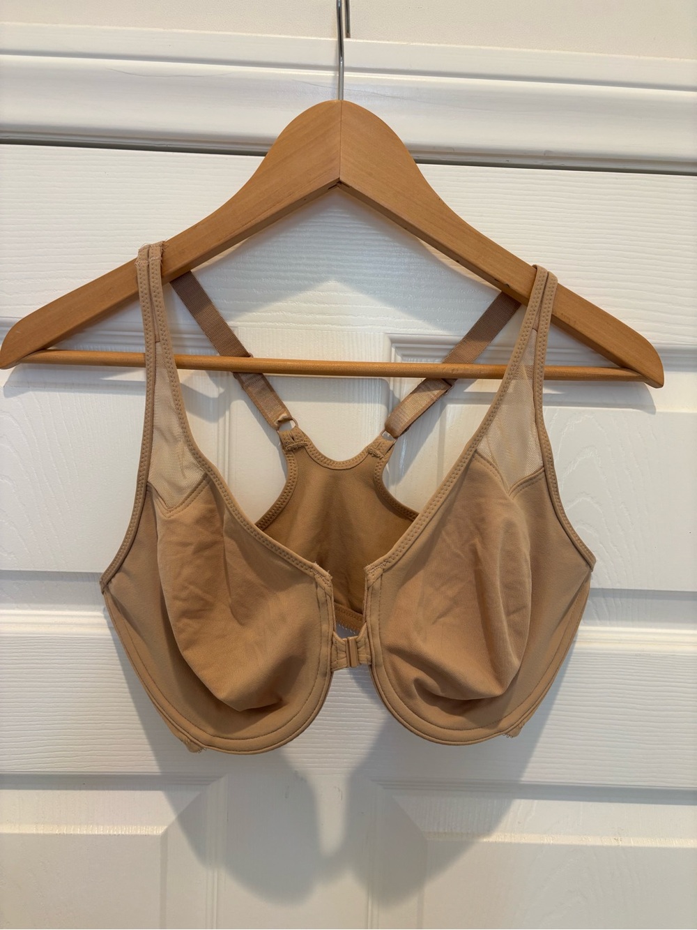 Body by Wacoal Toast Tan Nude Front Close Underwire Racerback Bra 38DD